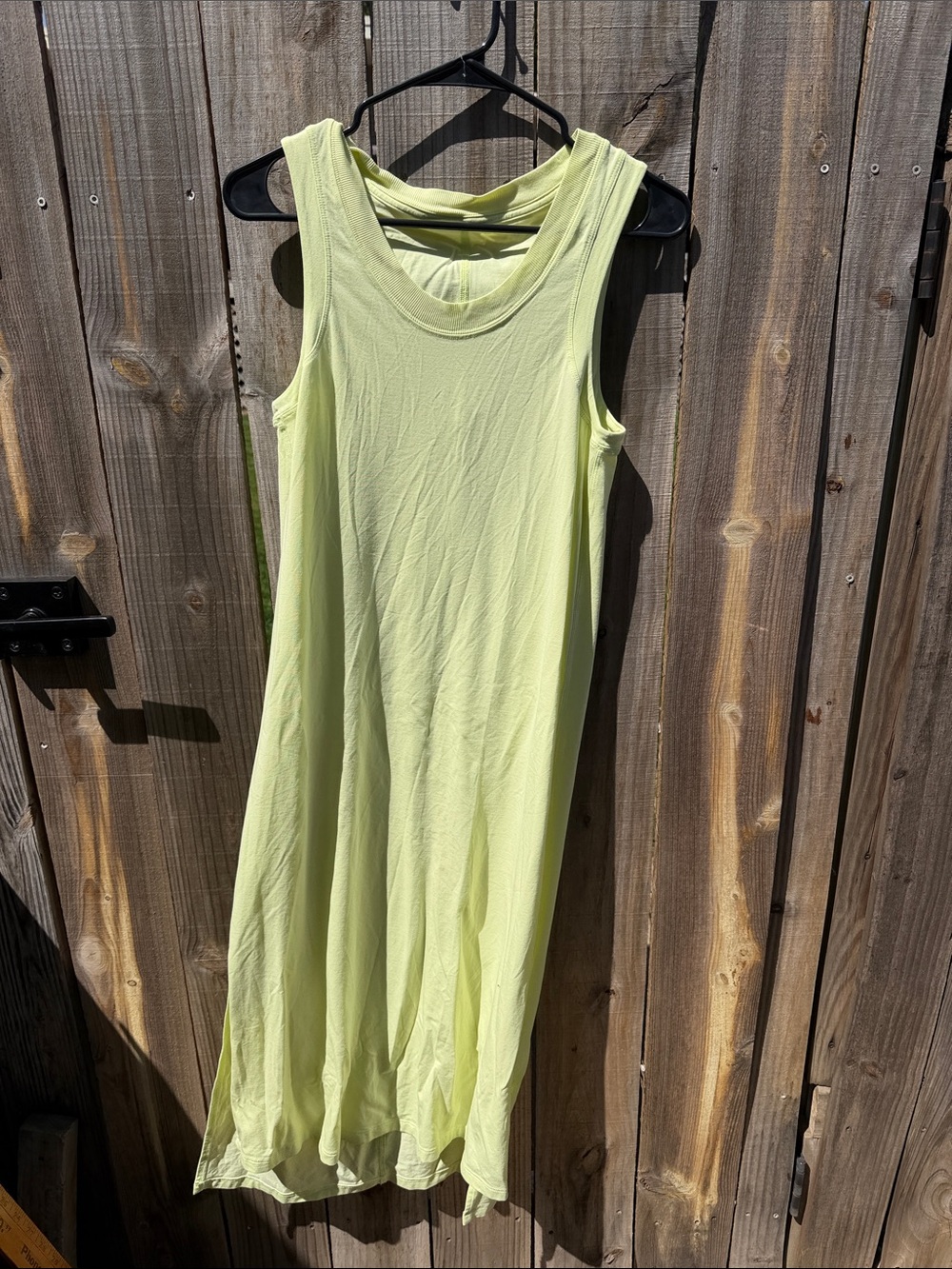 Lululemon All Yours Tank Maxi Dress Slits Pima Cotton Size 2